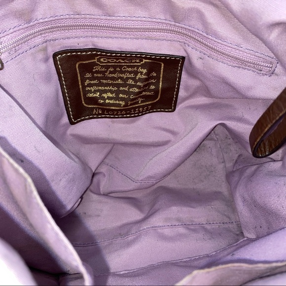 Coach Handbag Brown Purse Signature Logo - Picture 10 of 12